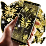 Logo of Golden butterflies lock screen android Application 